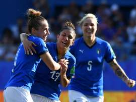 Italy's Aurora Galli scored her third goal of the tournament. AFP