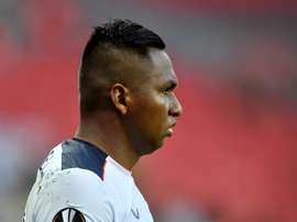 Alfredo Morelos scored twice in Rangers' 3-0 victory against St Mirren. AFP