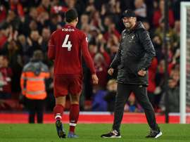 Jurgen Klopp celebrated Liverpools last derby win over Everton with gusto. AFP