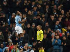 Sterling won a comical penalty. AFP