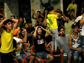 Brazil fans are everywhere in Beirut. AFP
