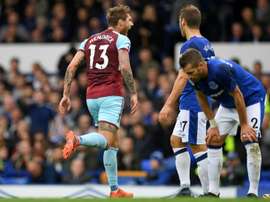 Hendrick scored the only goal of the game at Goodison Park as Burnley beat Everton 1-0. AFP