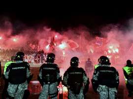 Eternal Derby between Belgrades Partizan. AFP
