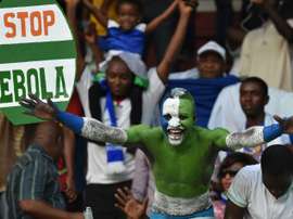Sierra Leone supporters are pictured at their 2015 African Cup of Nations qualifying match against Ivory Coast in September 6, 2014, during the height of the Ebola epidemic
