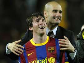 Guardiola disse que não pensa em tirar Messi do Camp Nou. AFP