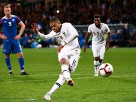 Mbappe salvaged a draw for France from the spot. AFP