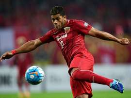 Hulk netted in the 1-1 draw in the first leg of the AFC Champions league semi final. AFP