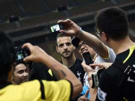 Spanish striker Roberto Soldado, picured on May 26, 2015, has joined Villarreal from Tottenham Hotspur on a three-year deal