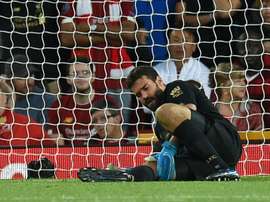 Alisson, ausência confirmada para a Supercopa da Europa. AFP