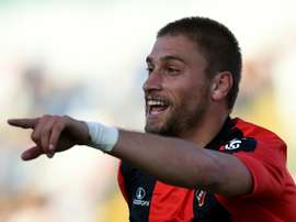 A second-half brace from Federico Dionisi, pictured on May 4, 2014, earned Frosinone an historic first Serie A win
