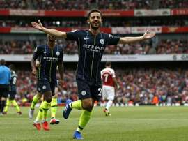 Bernardo scored on City's opening day victory at Arsenal. AFP