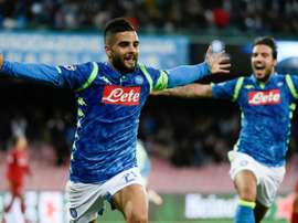 Insigne, en la órbita del Liverpool. AFP