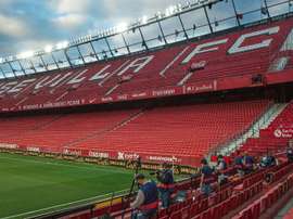Sevilla versus Betis got La Liga back underway in a strange atmosphere. AFP