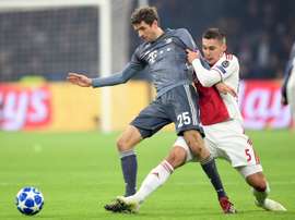 Mueller made his 300th Bundesliga appearance for Bayern. AFP