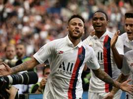 Neymar was booed throughout the game, but had the last laugh. AFP