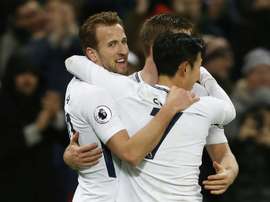 Kane scored his 30th goal of the season against Newport. AFP