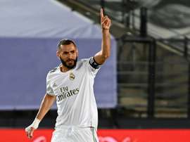 Karim Benzema scored the first in Real Madrid's 2-0 win versus Alaves. AFP