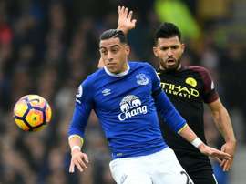 Everton could look to offload the defender. AFP