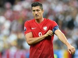 Polands Robert Lewandowski, seen during their Euro 2016 Group C match against Germany, at the Stade de France stadium in Saint-Denis near Paris, on June 16, 2016