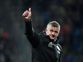 Solskjaer looks towards the derby this weekend. AFP/Archivo