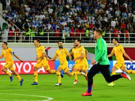Mat Ryan was the shoot out hero for the Socceroos. AFP