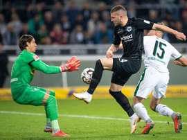 Ante Rebic scored, but he was also sent off as Frankfurt won. AFP