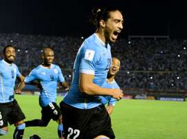 Caceres, titulaire avec l'Uruguay contre l'Italie. AFP