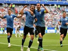 Godin dans l'histoire de l'Uruguay. AFP