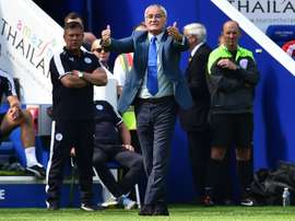 Leicester Citys Italian manager Claudio Ranieri signals from the touchline during an English Premier League football match against Sunderland at King Power Stadium in Leicester, central England on August 8, 2015