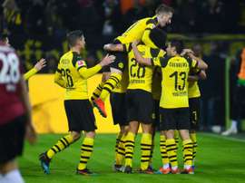 Reus had an injury scare just before the break. AFP
