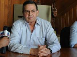 Former Honduran President Rafael Callejas, pictured here on December 3, 2015 in Tegucigalpa, is accused of receiving $1.6 million in bribes between March 2011 and January 2013 for broadcast rights of games played by the Honduran national team