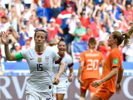 Rapinoe opened the scoring for the USA in their World Cup final triumph. AFP