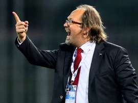 Belgian Tom Saintfiet coaches the Gambia, who face Angola in a 2022 World Cup qualifier. AFP
