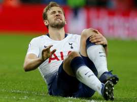 Kane was injured late on in January's clash with Manchester United. AFP