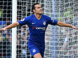 Pedro opened the scoring at Stamford Bridge. AFP
