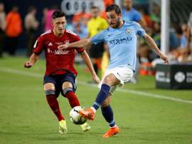 Silva came off the bench to score two goals for Guardiola's side. AFP