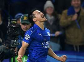 Leicester City's Shinji Okazaki brought his side the lead. AFP