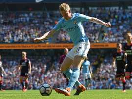 De Bruyne had been out of action since the opening day of the season. AFP