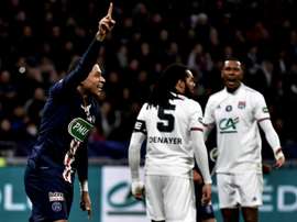 Mbappe scored thrice in PSG win over Lyon in French Cup. AFP