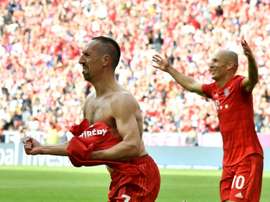 Ribery scored a stunning solo goal on his final apperance for Bayern. AFP