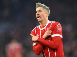Lewandowski has now scored 17 goals for Bayern Munich this season. AFP