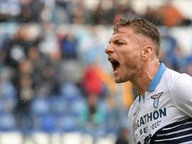 Immobile was the match winner for Lazio. AFP