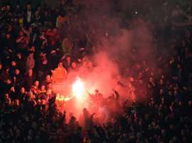 Apollon were charged with setting off fieworks, such as the ones above. AFP