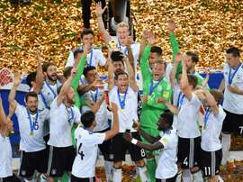 Germany beat Chile to lift the Confederations Cup trophy. AFP
