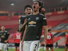 Edinson Cavani was the hero as Man Utd won 2-3 at Southampton. AFP