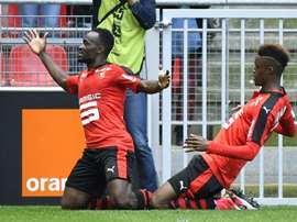 Mubele a inscrit le premier but pour Rennes. AFP