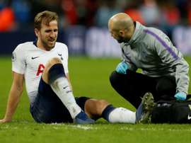 Kane injured his ankle against Manchester United. AFP