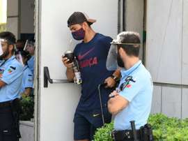 Le groupe du FC Barcelone pour le trophée Gamper. AFP