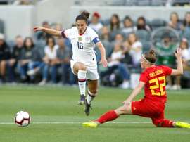 Les Etats-Unis sont en avance en football féminin. AFP