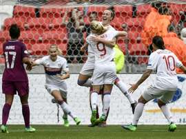 Bronze, seule joueuse à participer au score. AFP